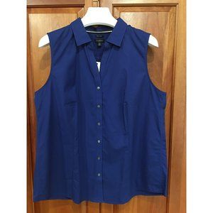 Talbots Royal Blue Button-Down Blouse